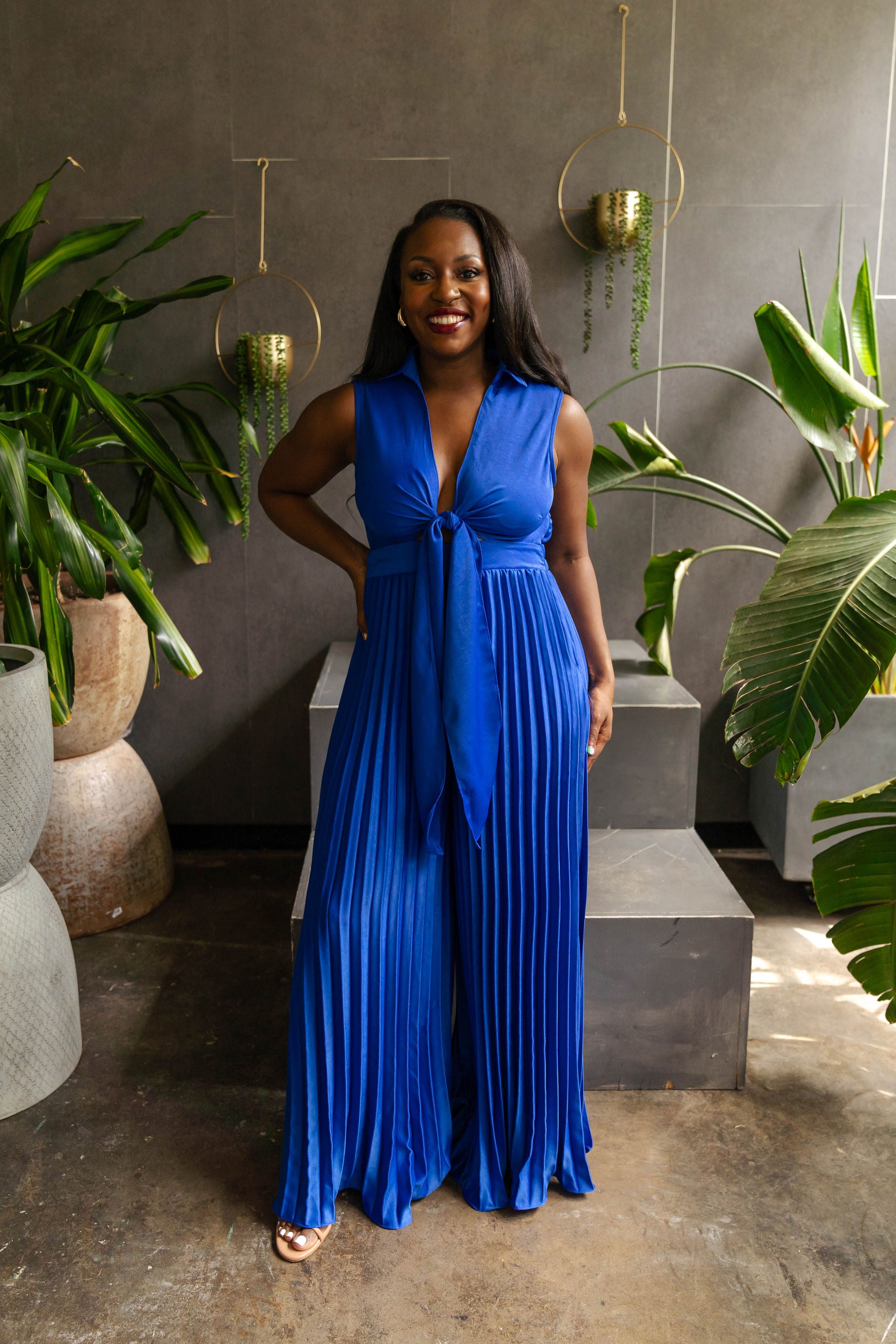 Piper - Pleated Wide Leg Jumpsuit