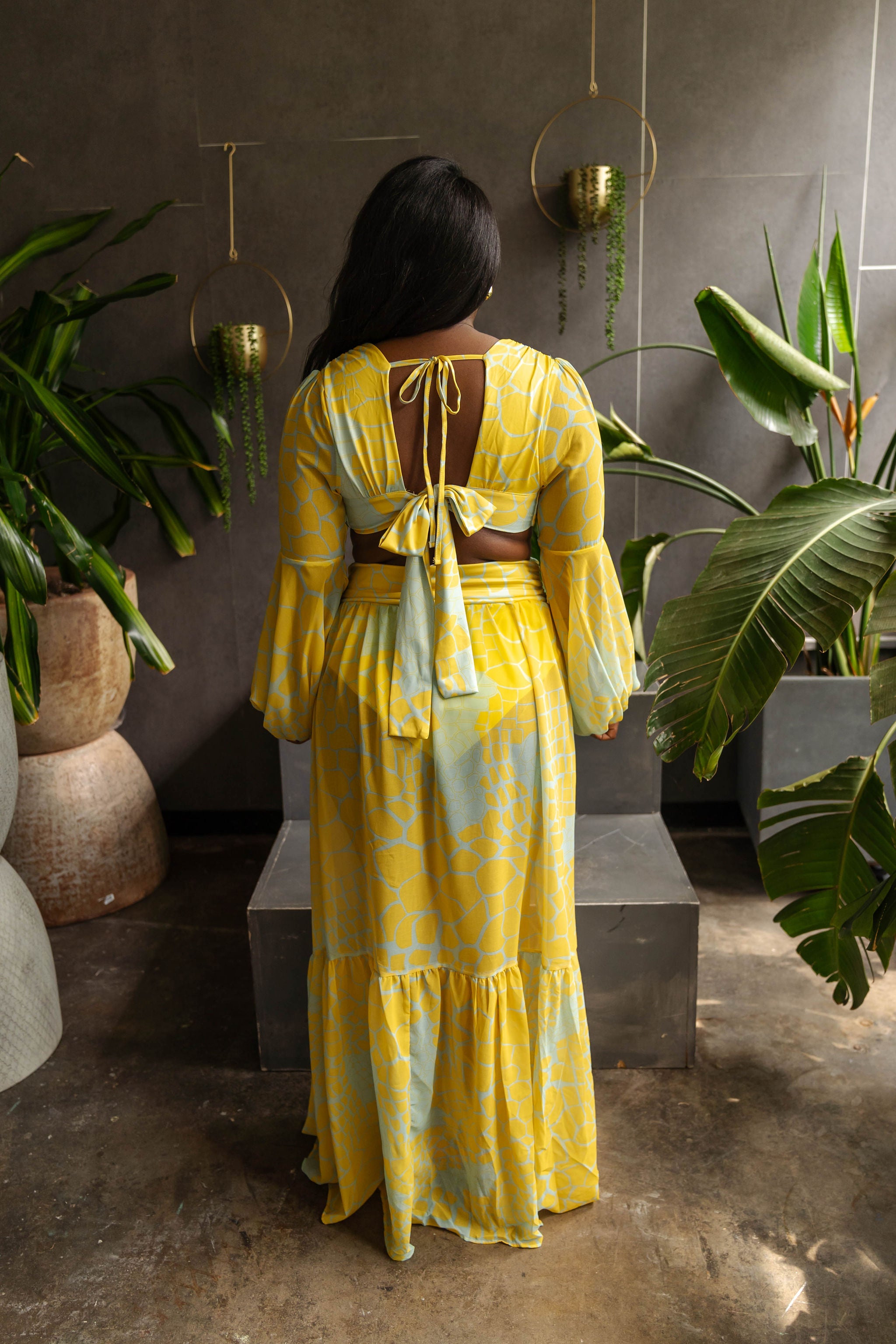 Lucy - Long Sleeve Cutout Maxi