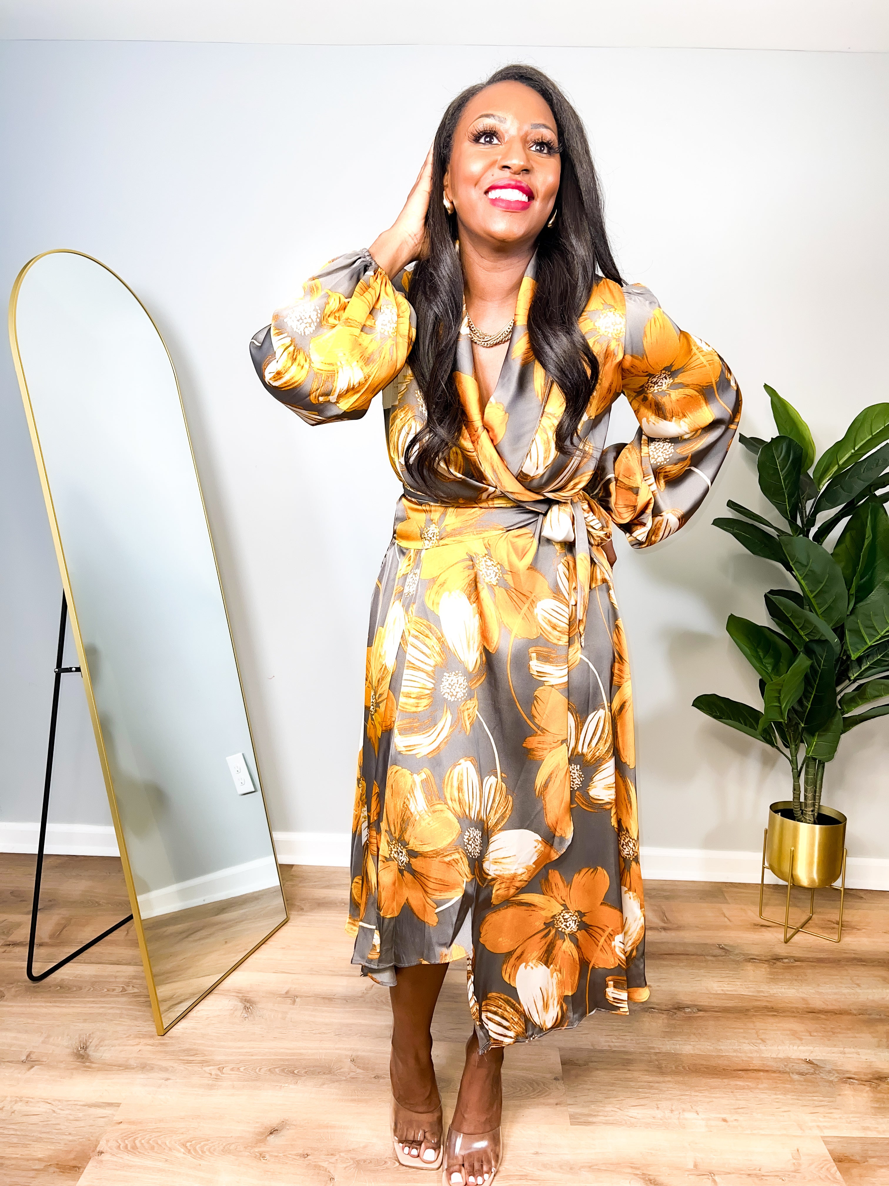 Macie - Long Sleeve Wrap Dress