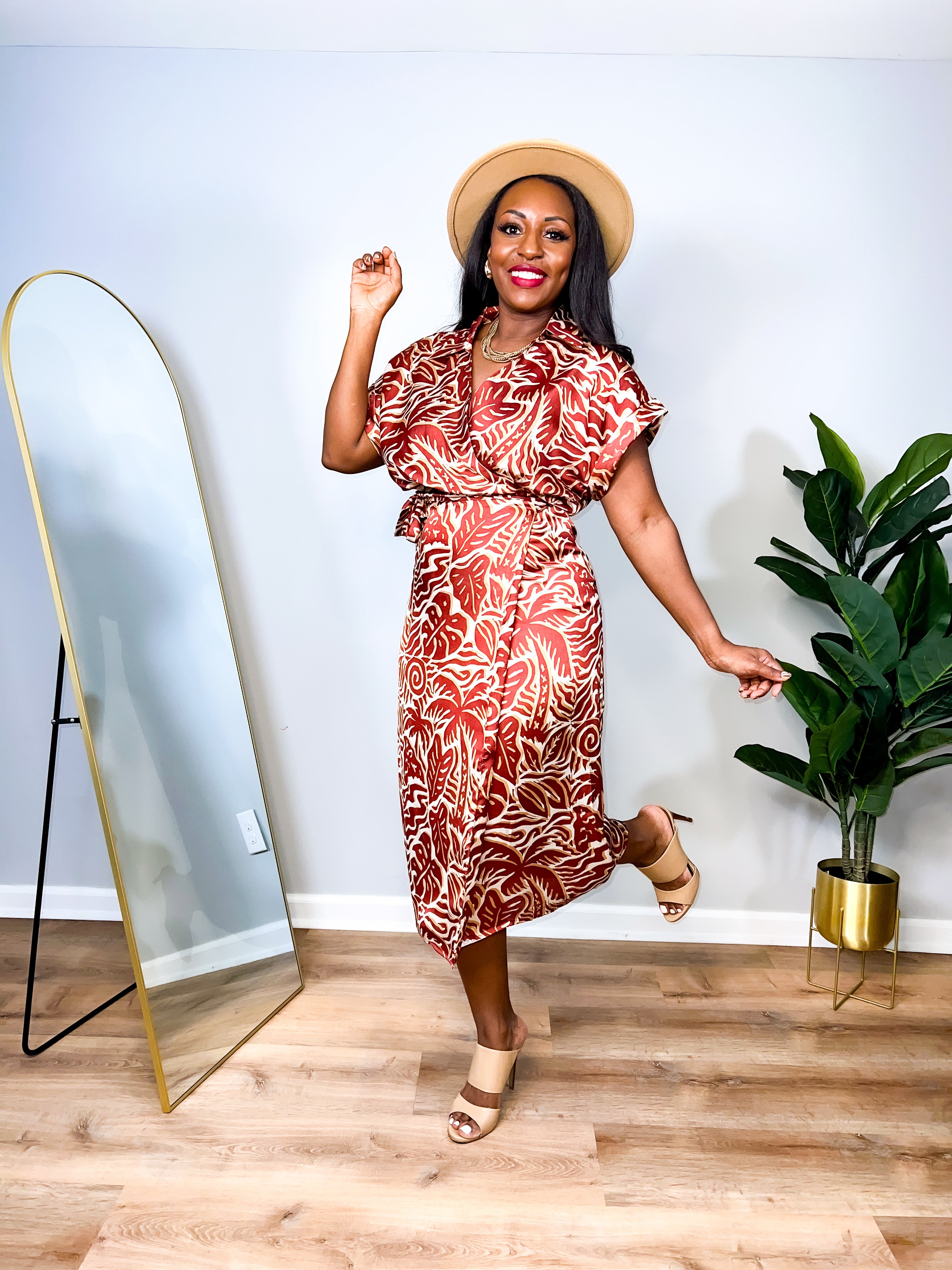 Rosie- Short Sleeve Wrap Dress