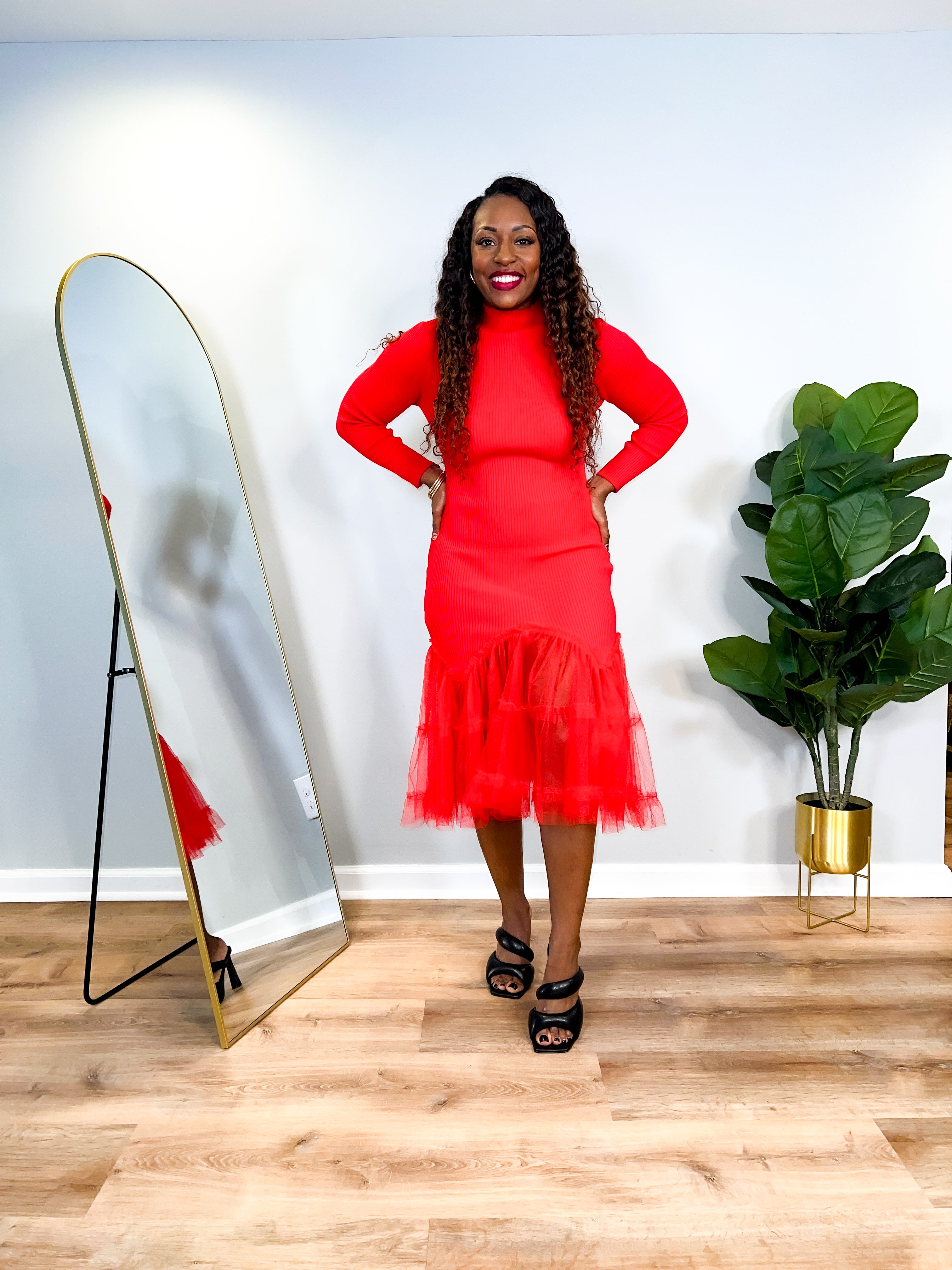 Nina - Tulle Sweater Dress