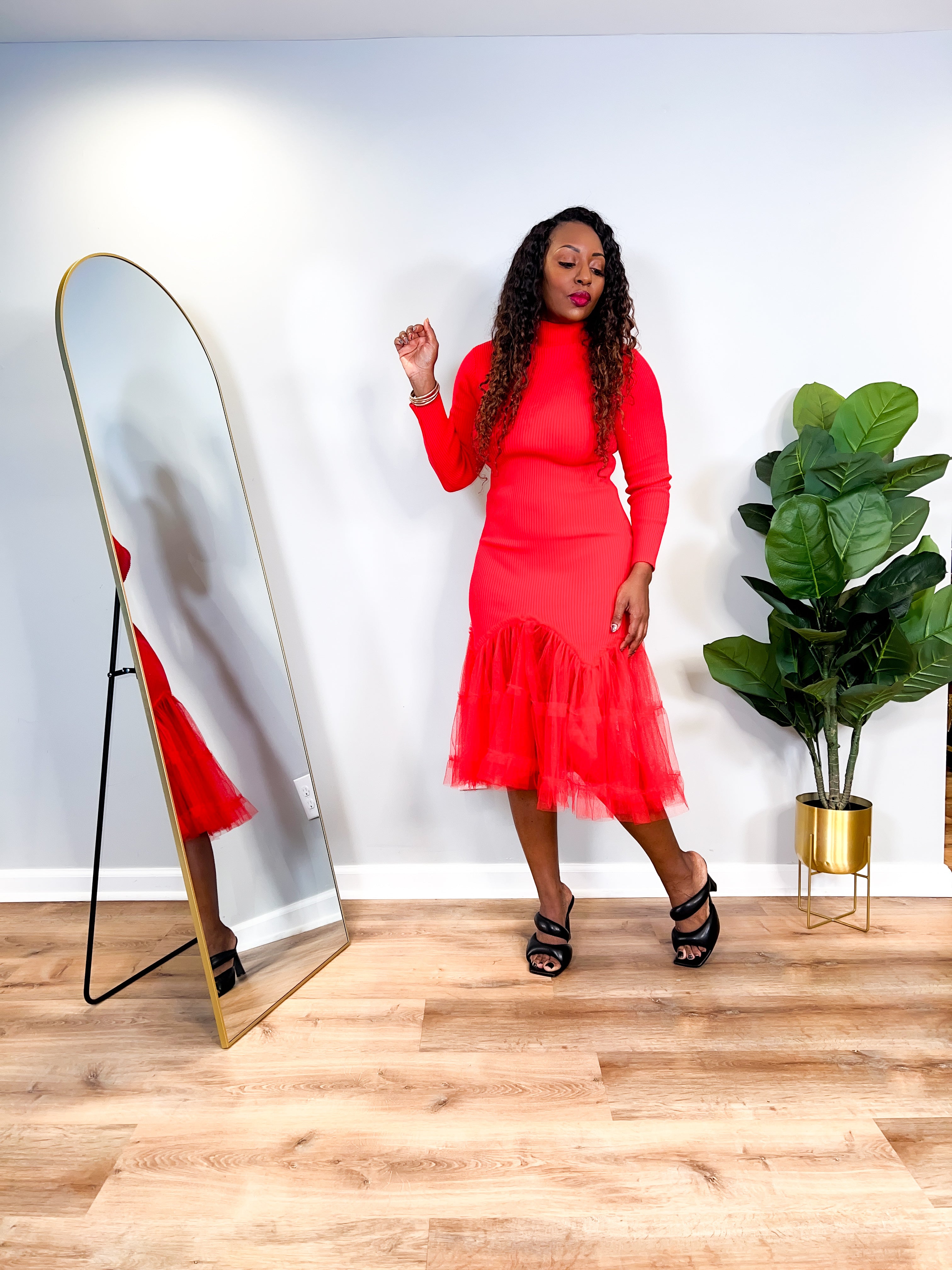 Nina - Tulle Sweater Dress