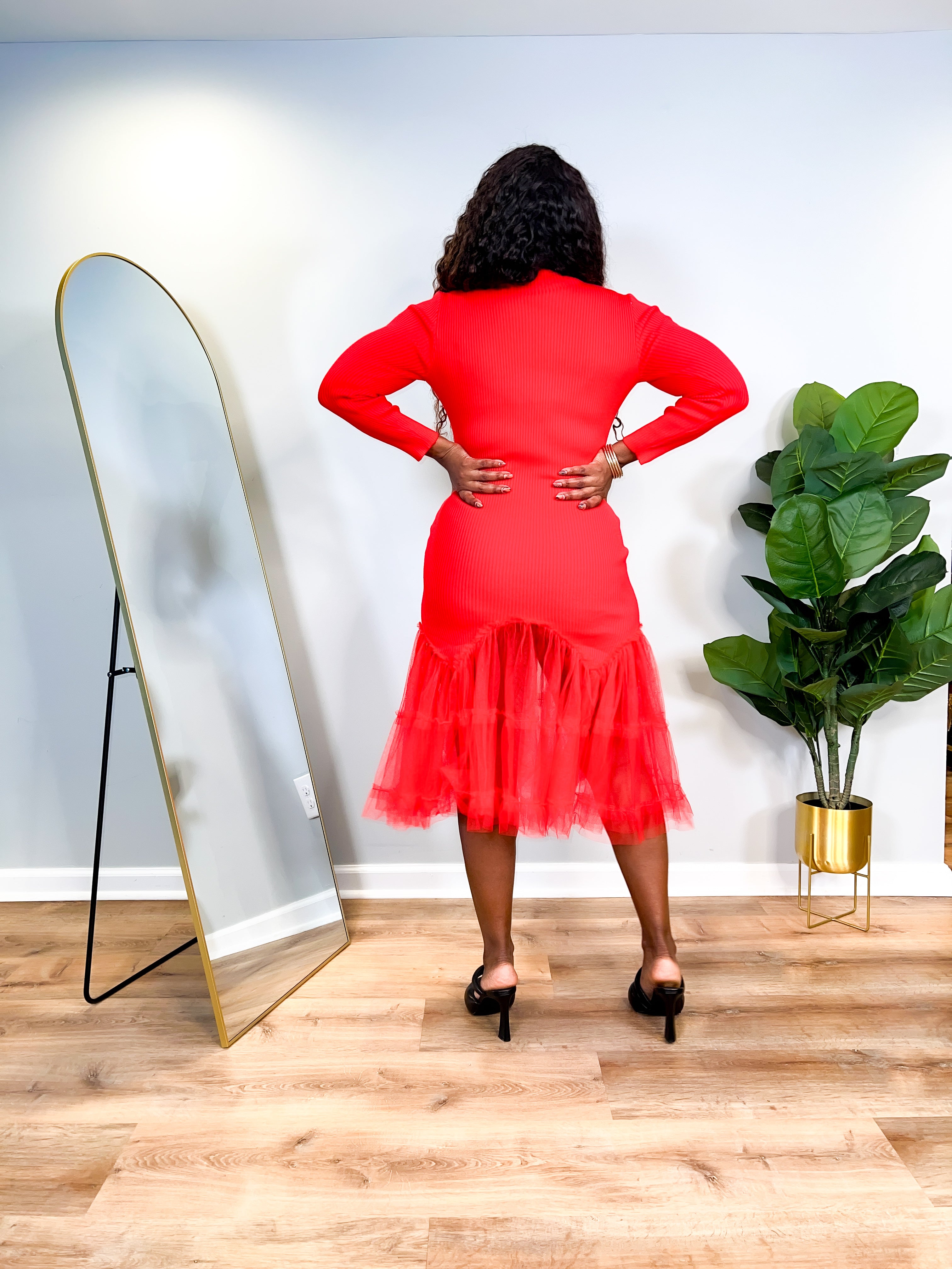 Nina - Tulle Sweater Dress