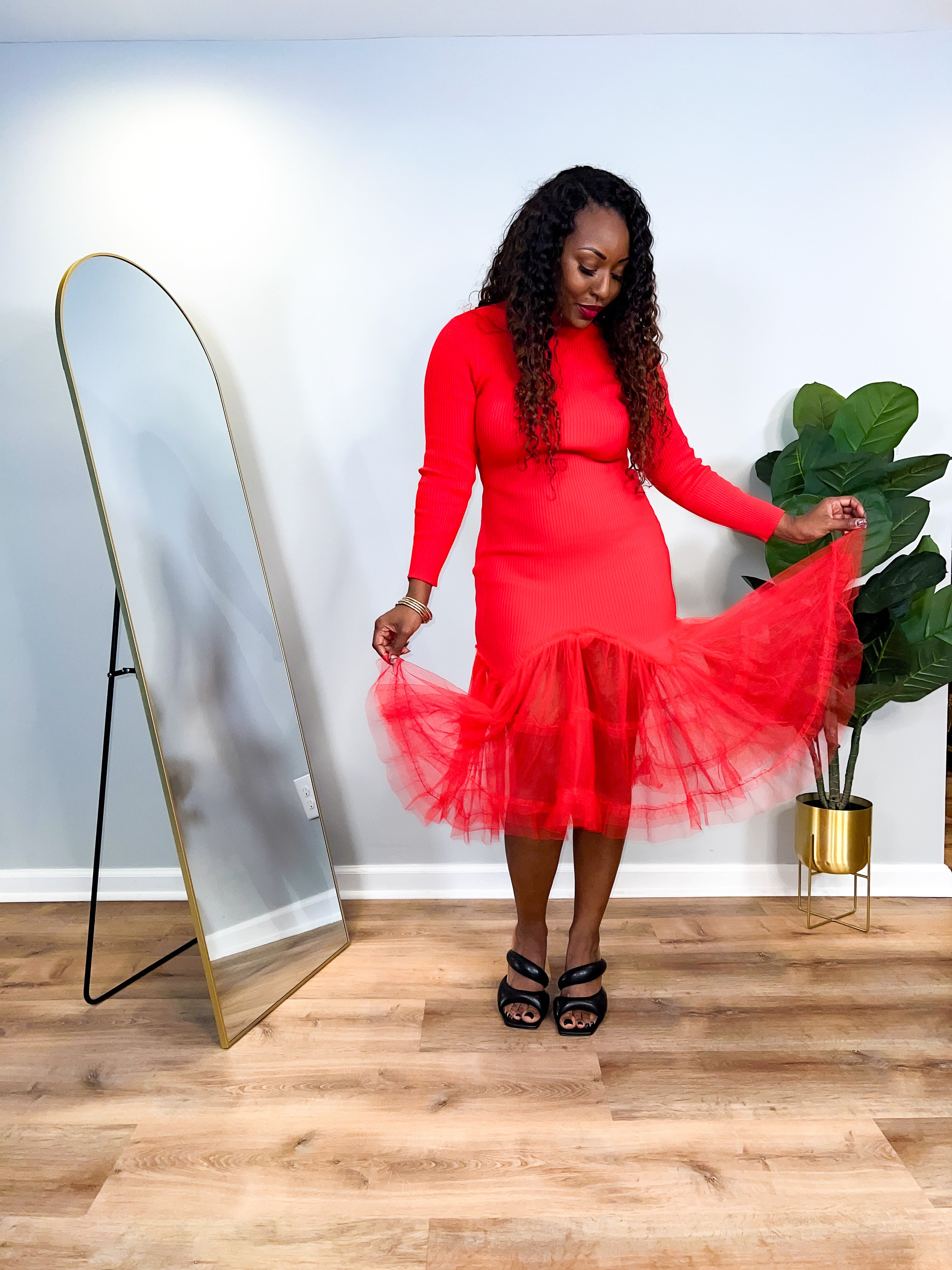 Nina - Tulle Sweater Dress