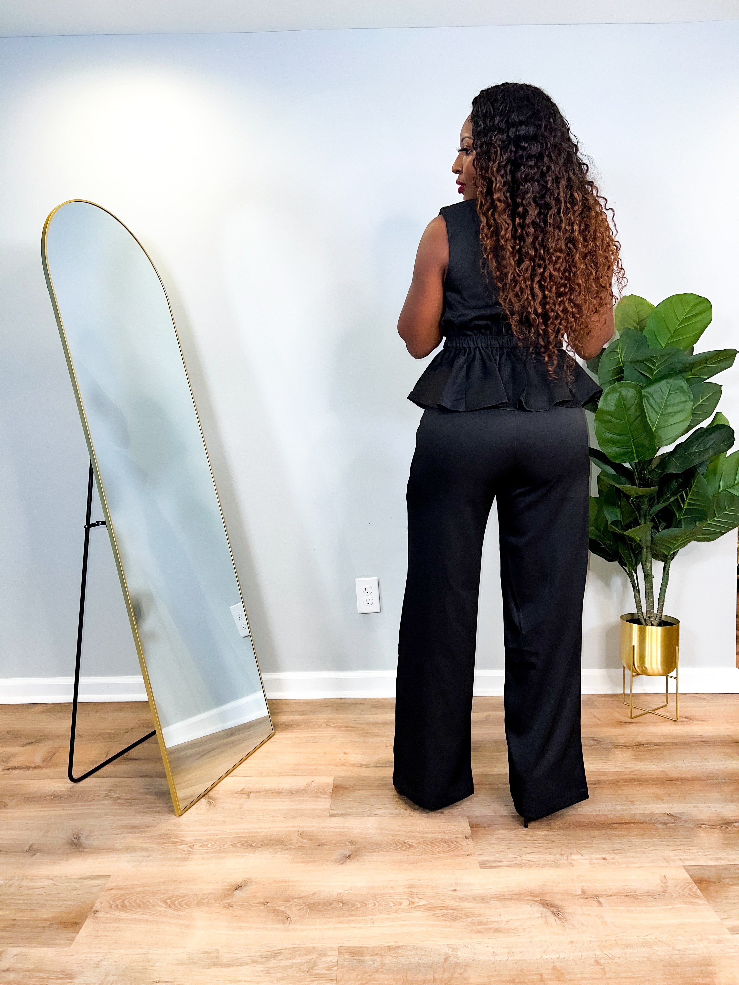 Hattie - Wide Leg Peplum Top Set