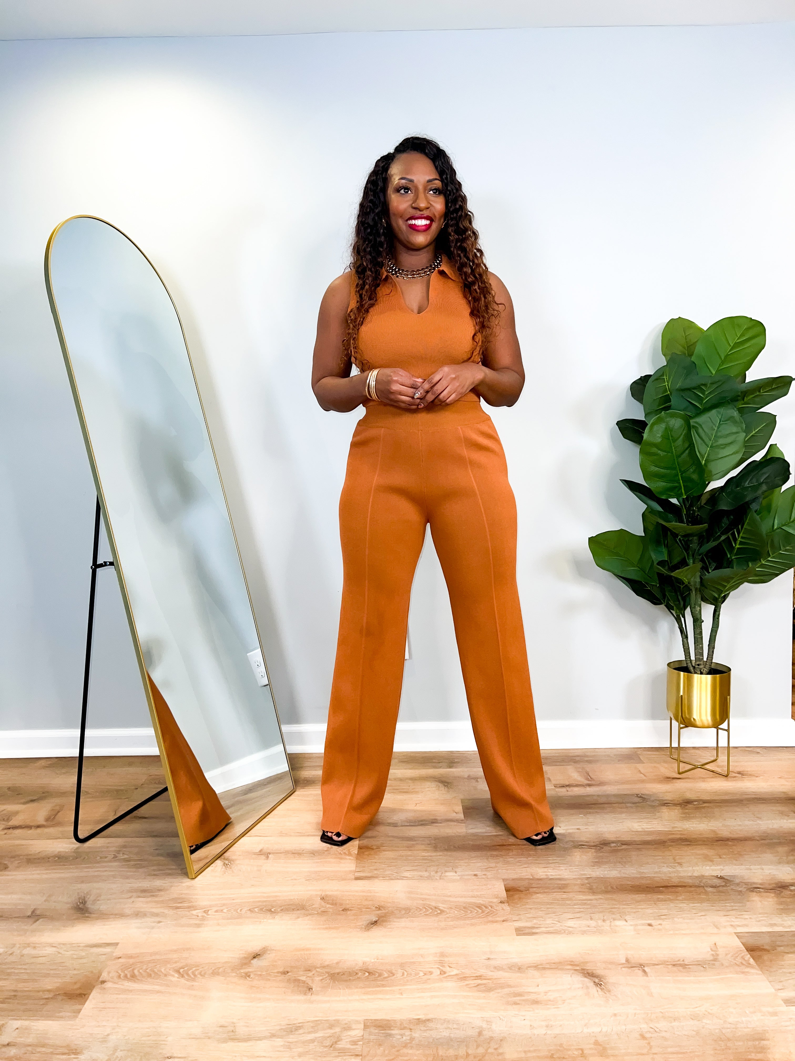 Joy - Knit Wide Leg Crop Top Set