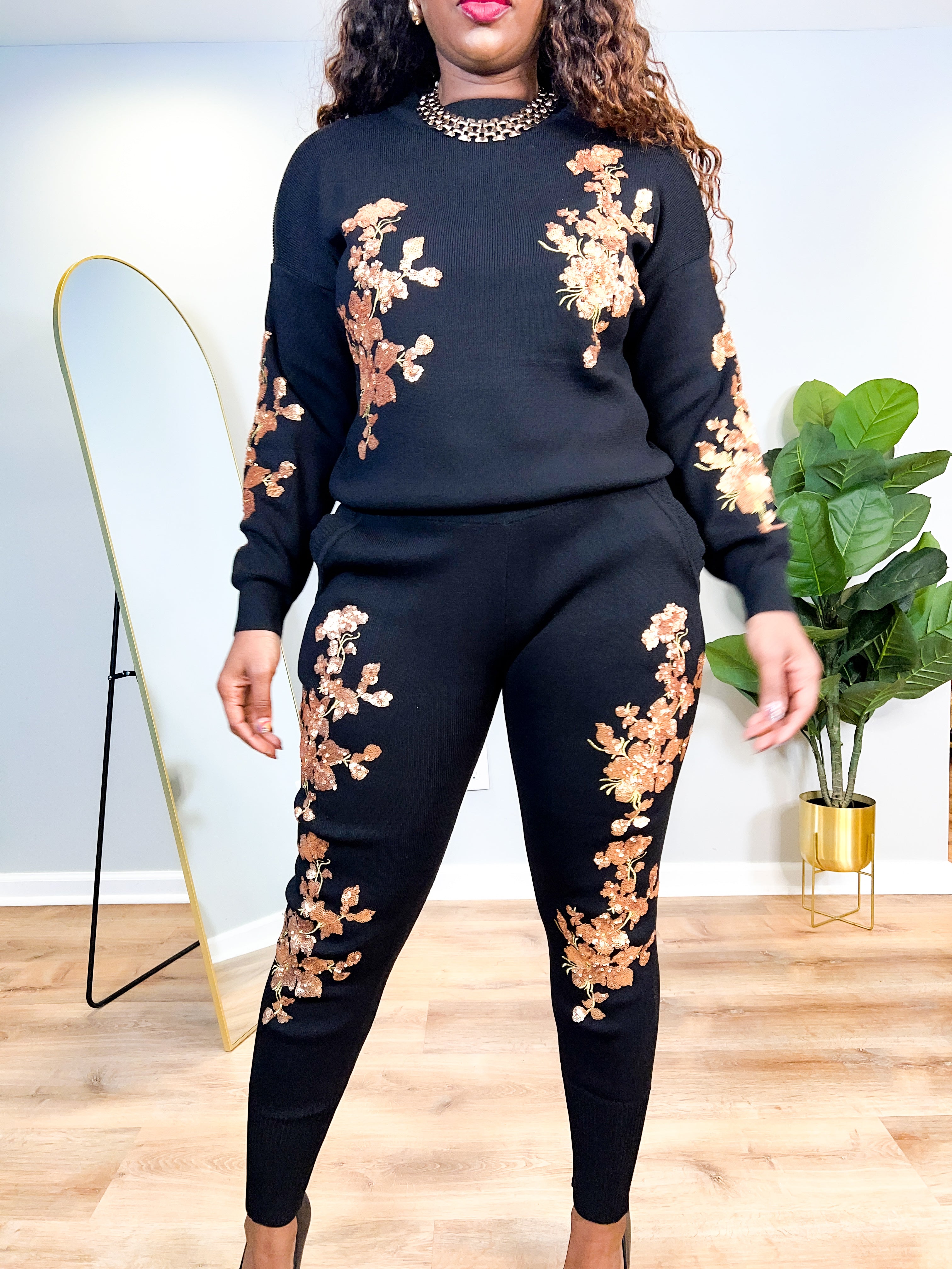 Naomi - Beaded Tassle Pant Set