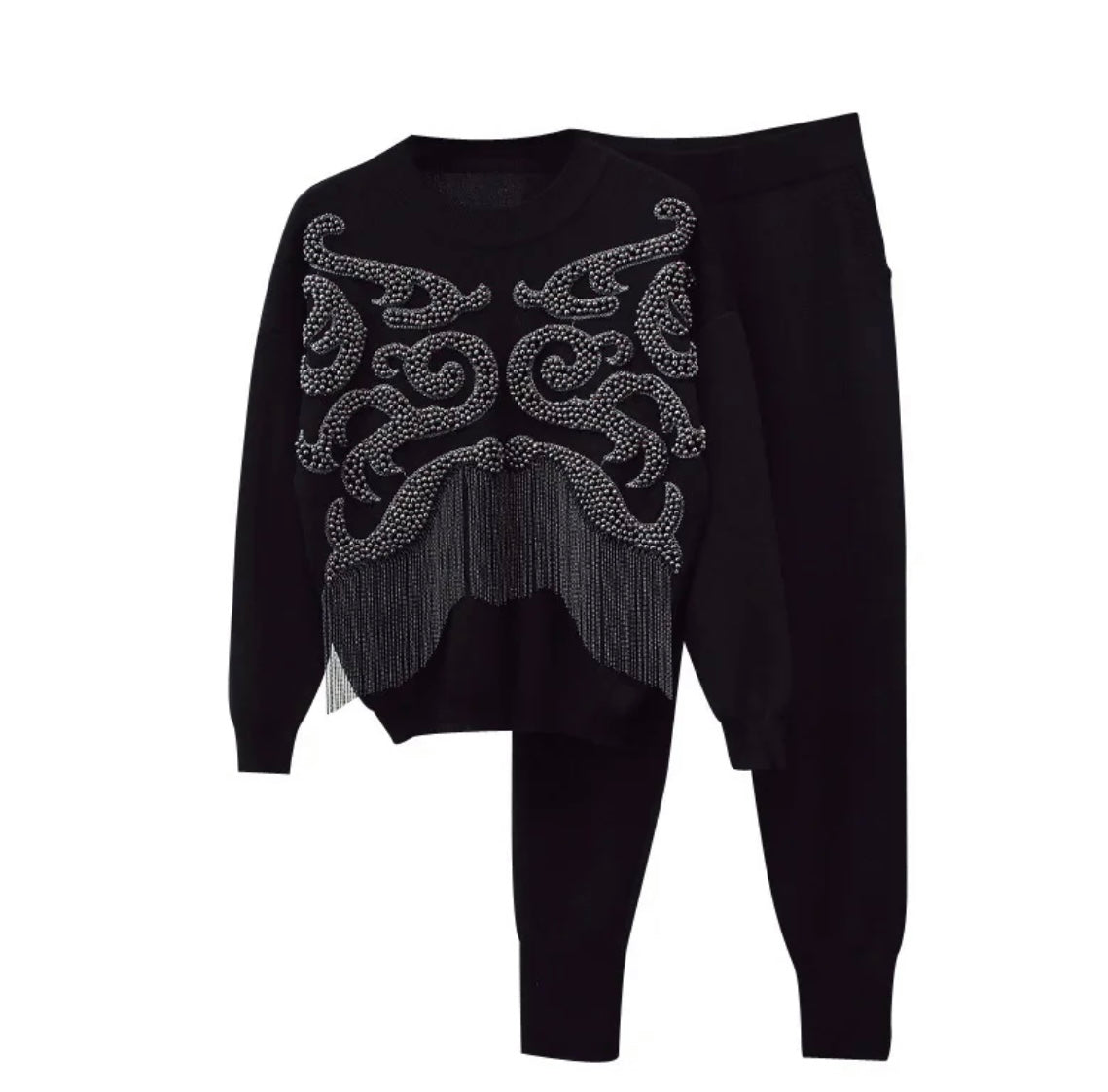 Naomi - Beaded Tassle Pant Set